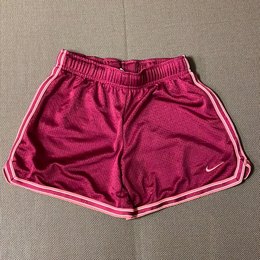 Small Kids Nike Shorts - Maroon color